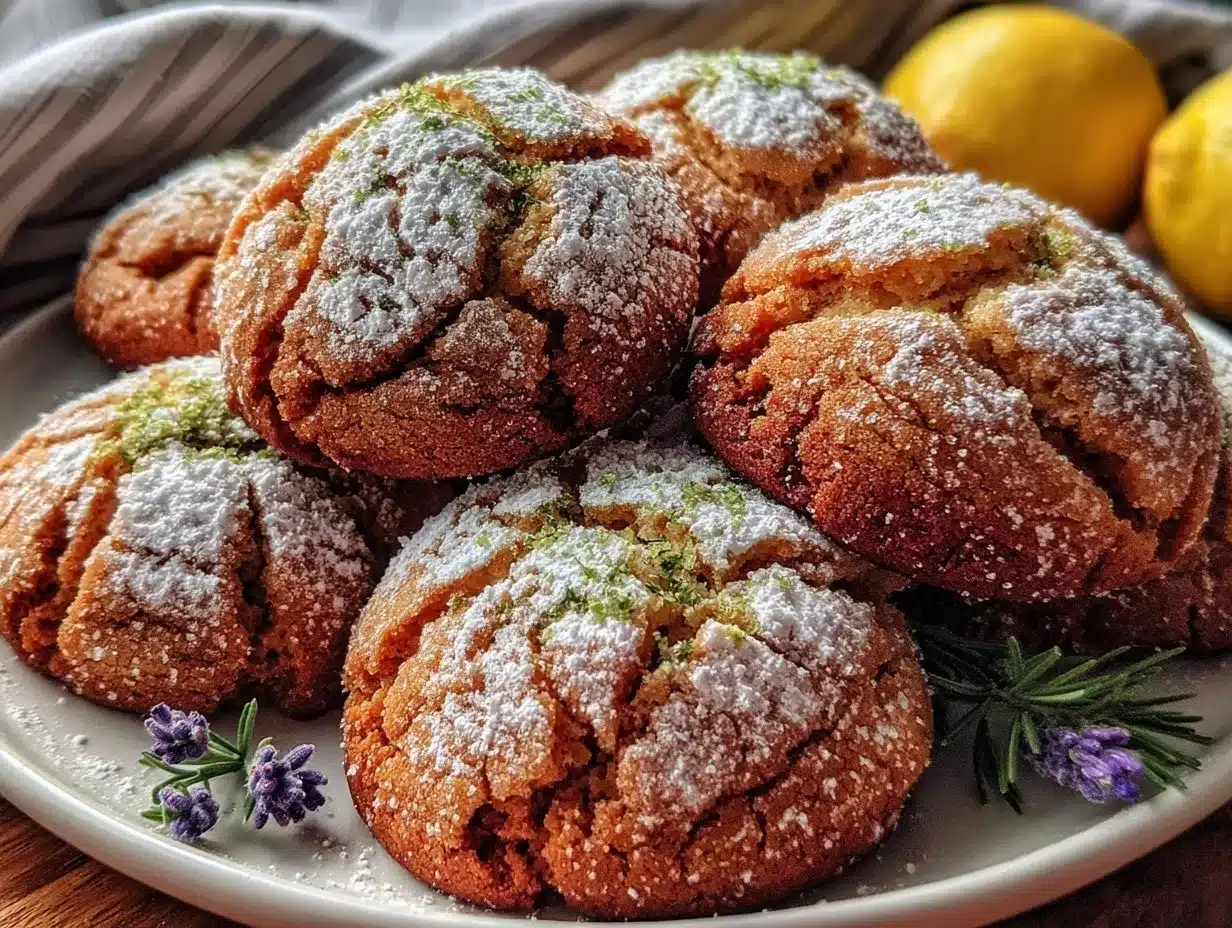 Brown Butter Lemon Lavender Crinkle Cookies preparation steps
