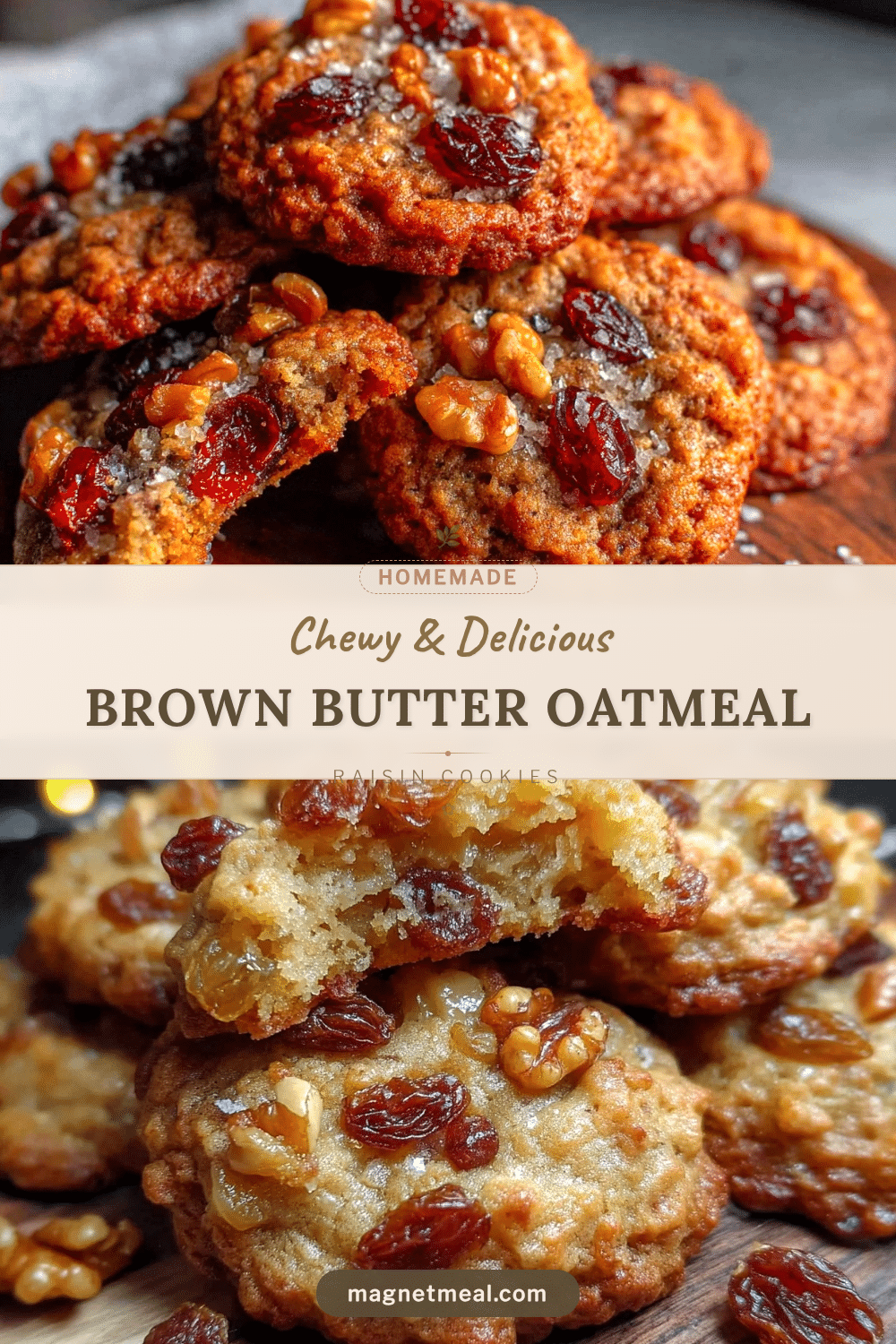 brown butter oatmeal raisin cookies recipe