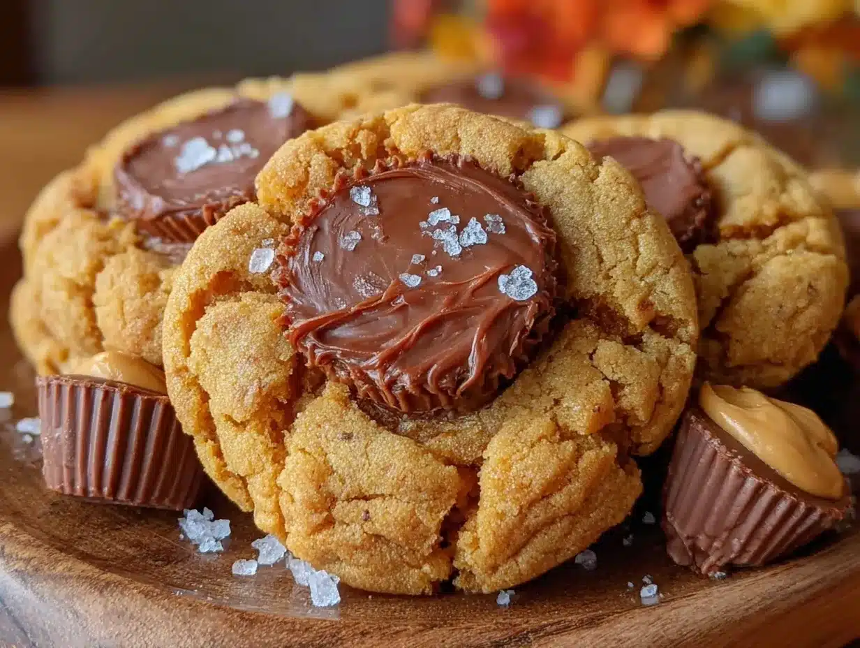 brown butter peanut butter cup cookies preparation steps
