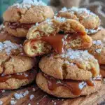 brown butter salted caramel snickerdoodle cookies - featured image