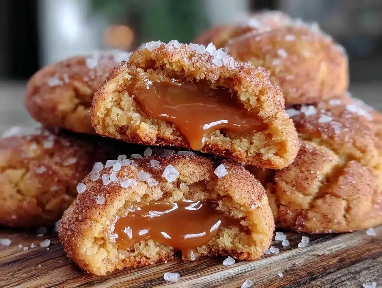 brown butter salted caramel snickerdoodle cookies preparation steps