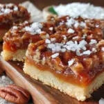 brown butter toffee pecan shortbread bars - featured image
