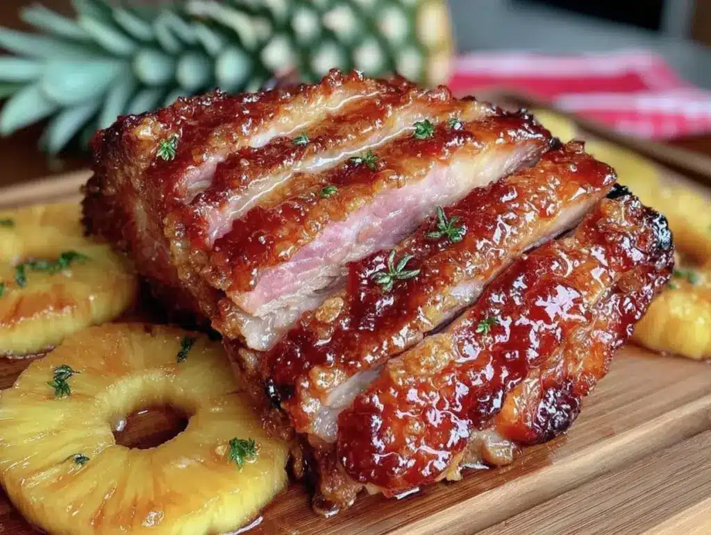 brown sugar glazed ham - featured image