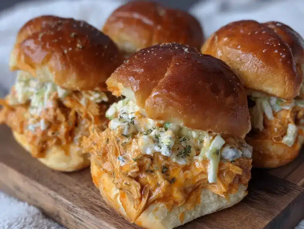 buffalo chicken sliders - featured image