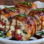 Caprese stuffed chicken - featured image