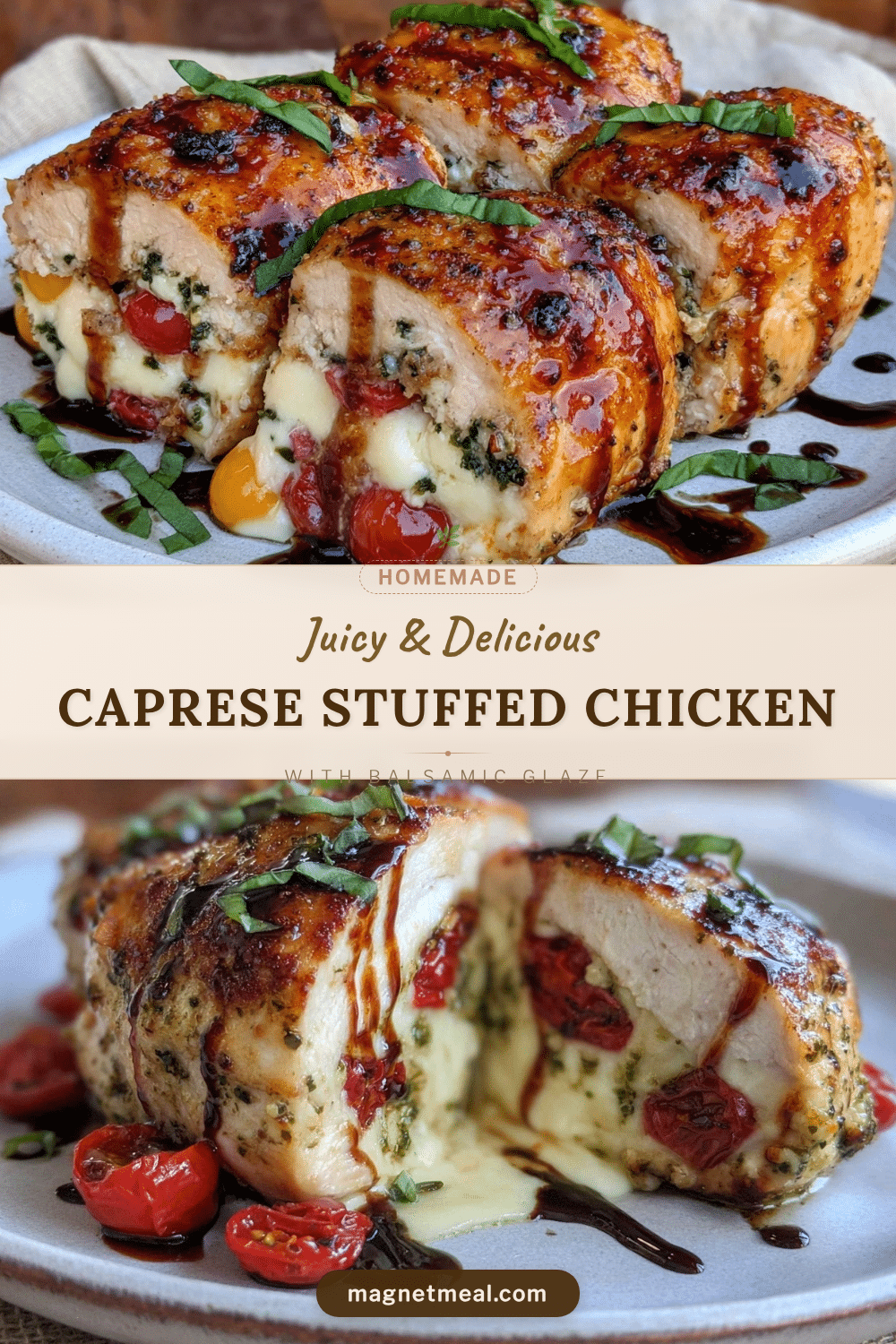 Caprese stuffed chicken recipe