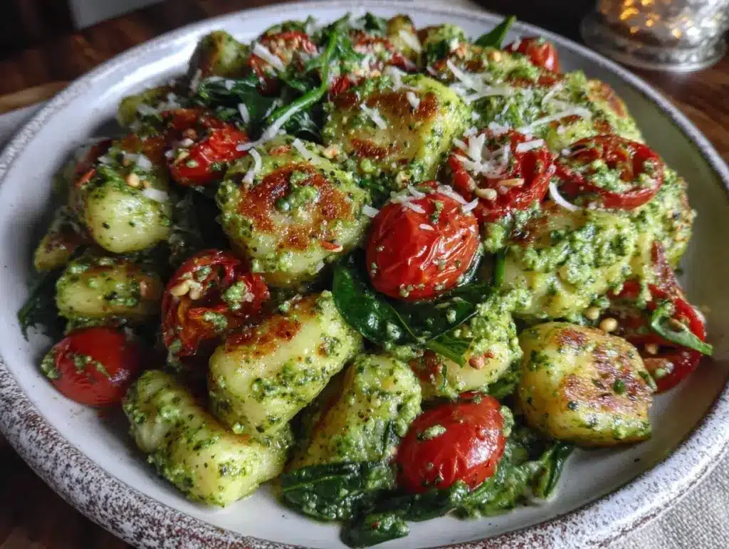 cauliflower gnocchi pesto bowl - featured image