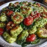 cauliflower gnocchi pesto bowl - featured image