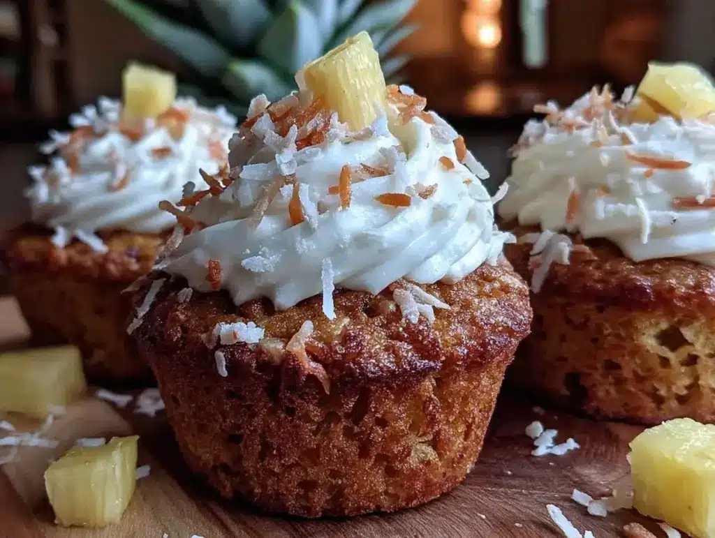 coconut carrot cake cupcakes - featured image