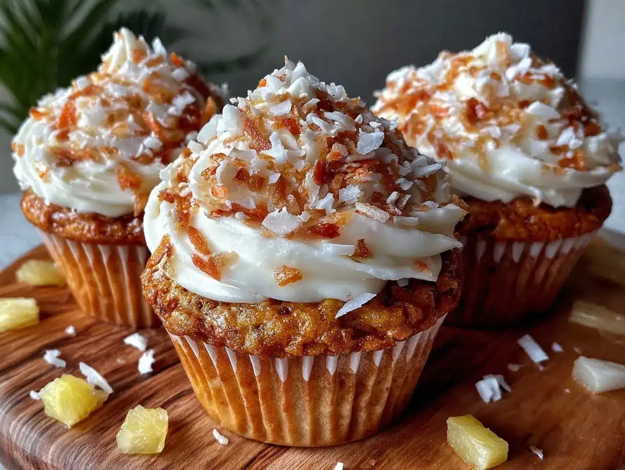 coconut carrot cake cupcakes preparation steps