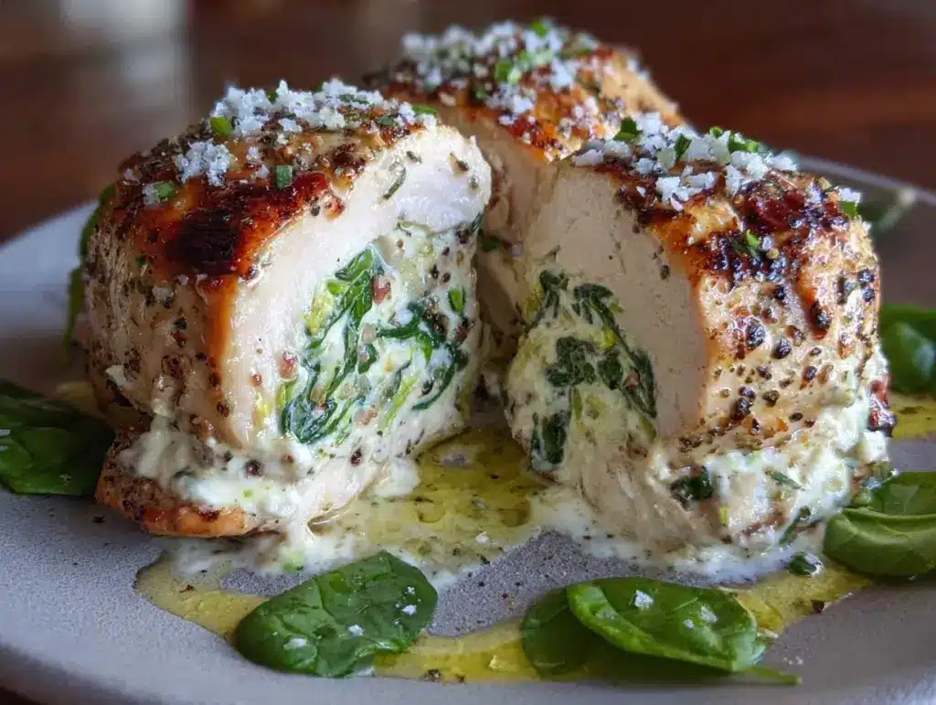 cream cheese stuffed chicken breast - featured image