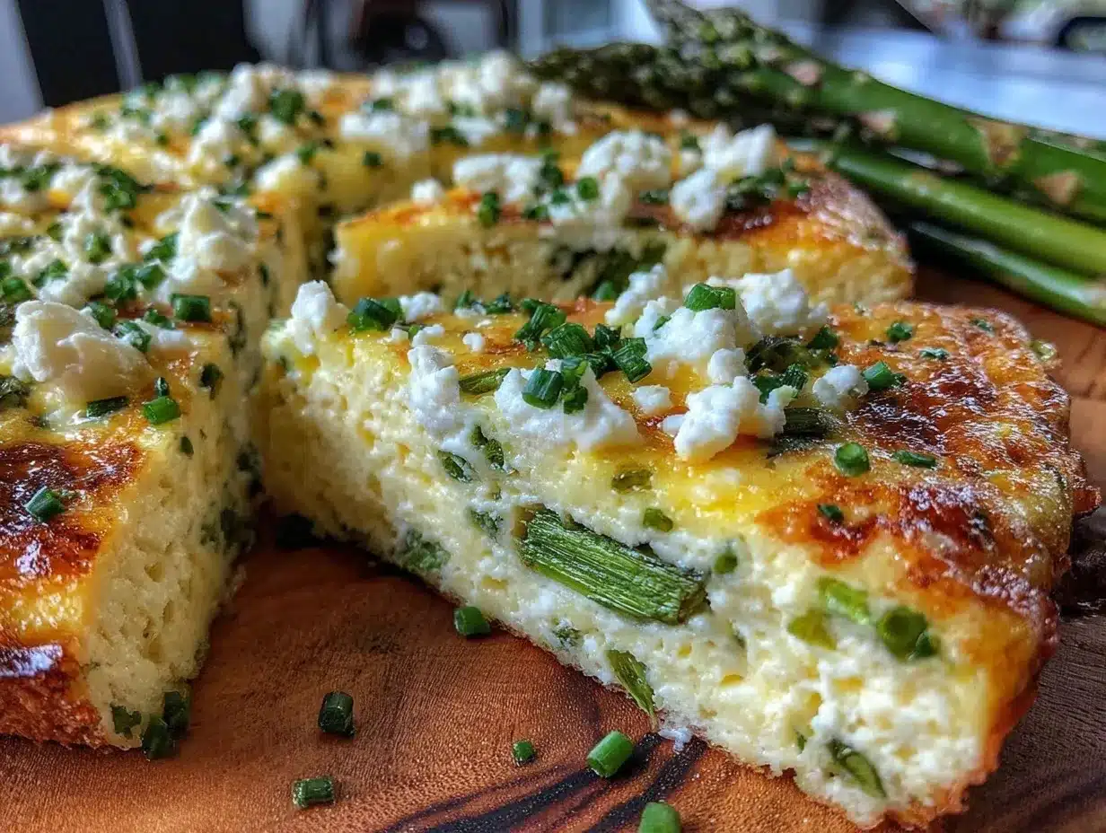 creamy asparagus and goat cheese frittata preparation steps