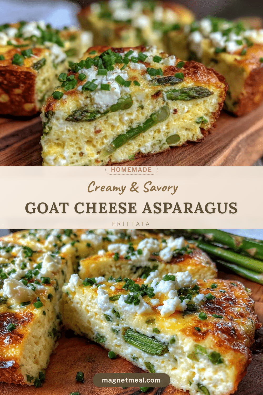 creamy asparagus and goat cheese frittata recipe