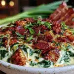 creamy bacon and leek creamed spinach - featured image