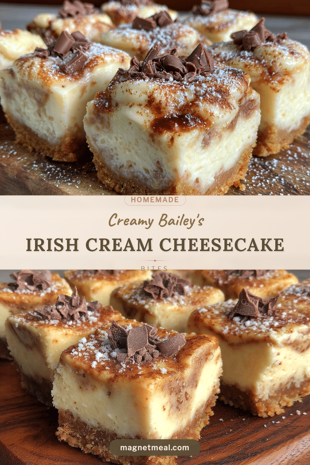 Creamy Baileys Irish Cream Cheesecake Bites recipe