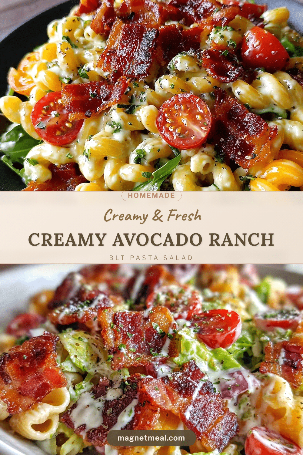 creamy BLT pasta salad recipe
