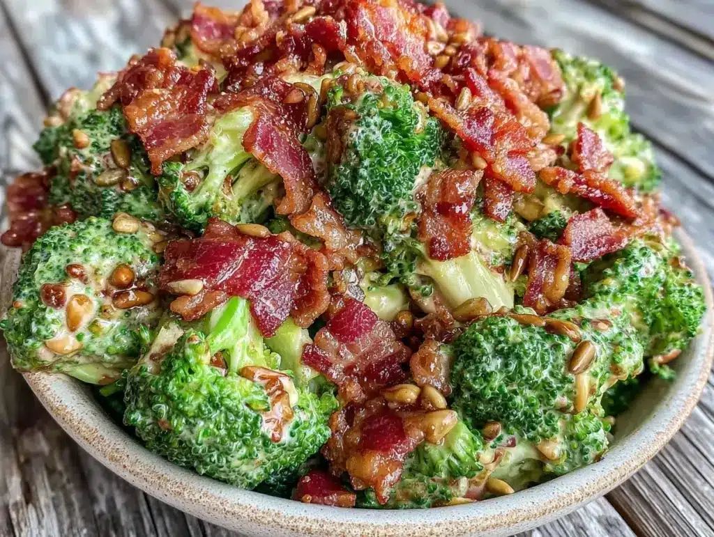 creamy broccoli salad - featured image