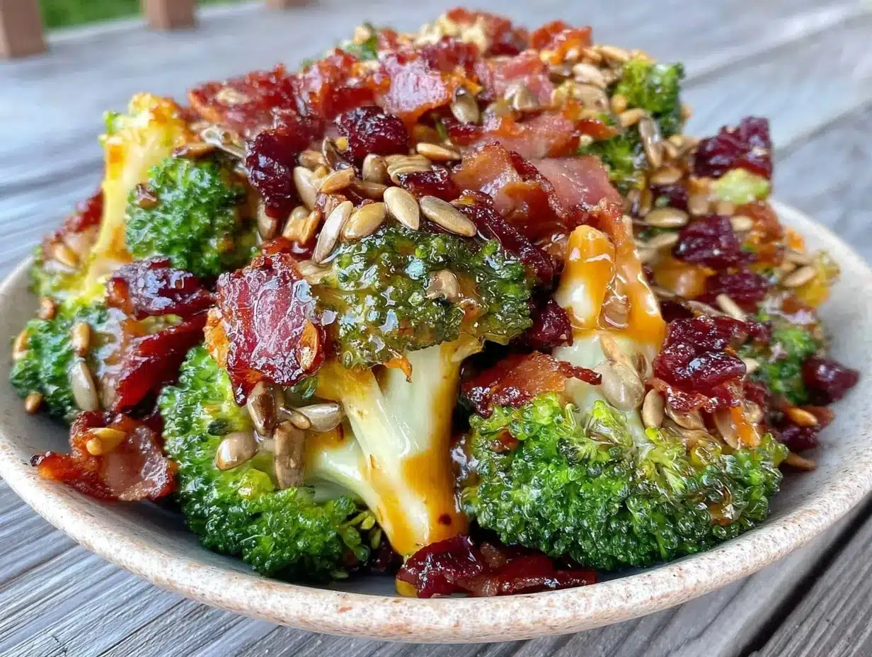 creamy broccoli salad preparation steps
