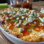creamy buffalo chicken dip - featured image