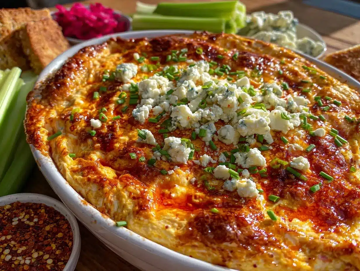 creamy buffalo chicken dip preparation steps