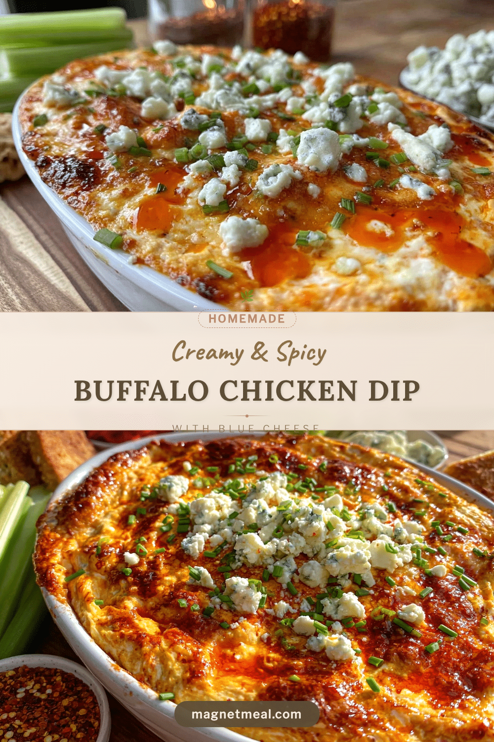 creamy buffalo chicken dip recipe