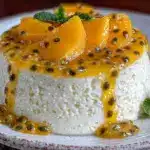 creamy chilled coconut mango panna cotta - featured image