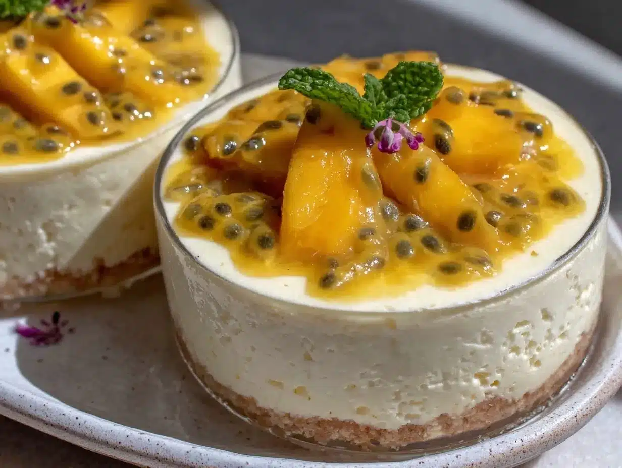creamy chilled coconut mango panna cotta preparation steps