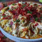 creamy crack chicken noodle soup - featured image