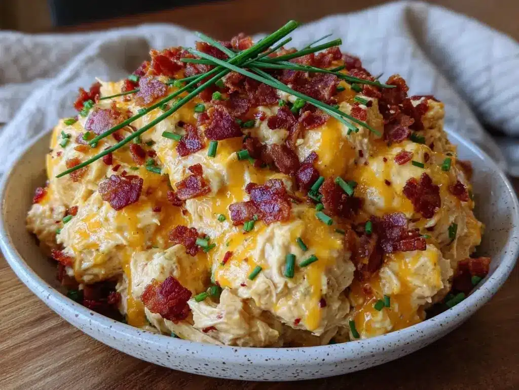 creamy crock pot crack chicken - featured image