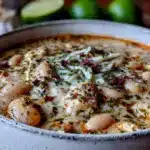 creamy crockpot white bean and chicken chili - featured image