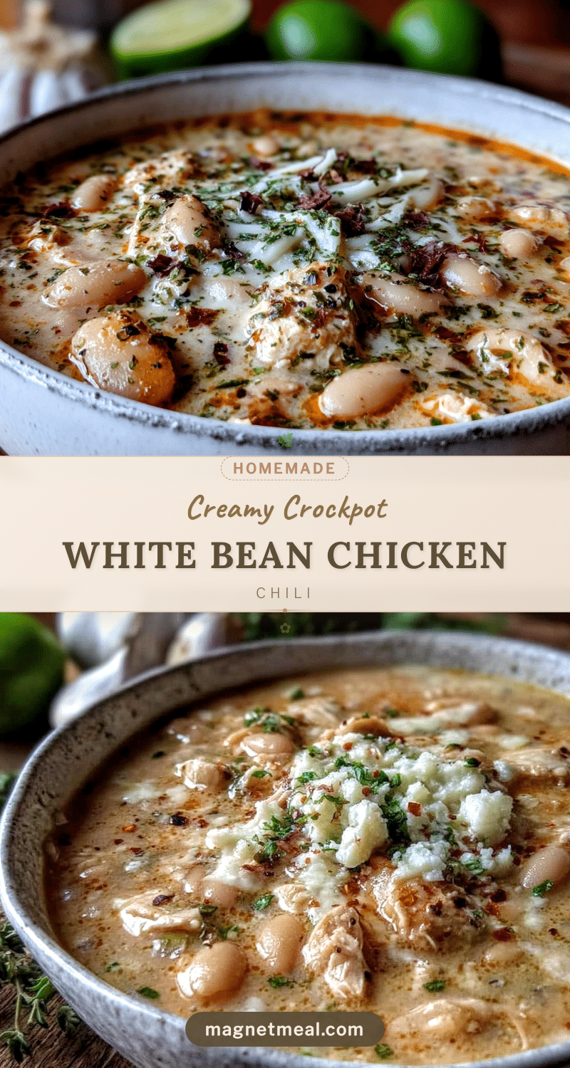 creamy crockpot white bean and chicken chili recipe