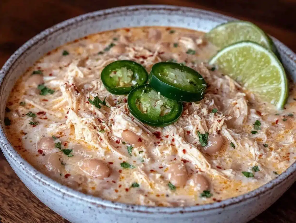 creamy crockpot white chicken chili preparation steps