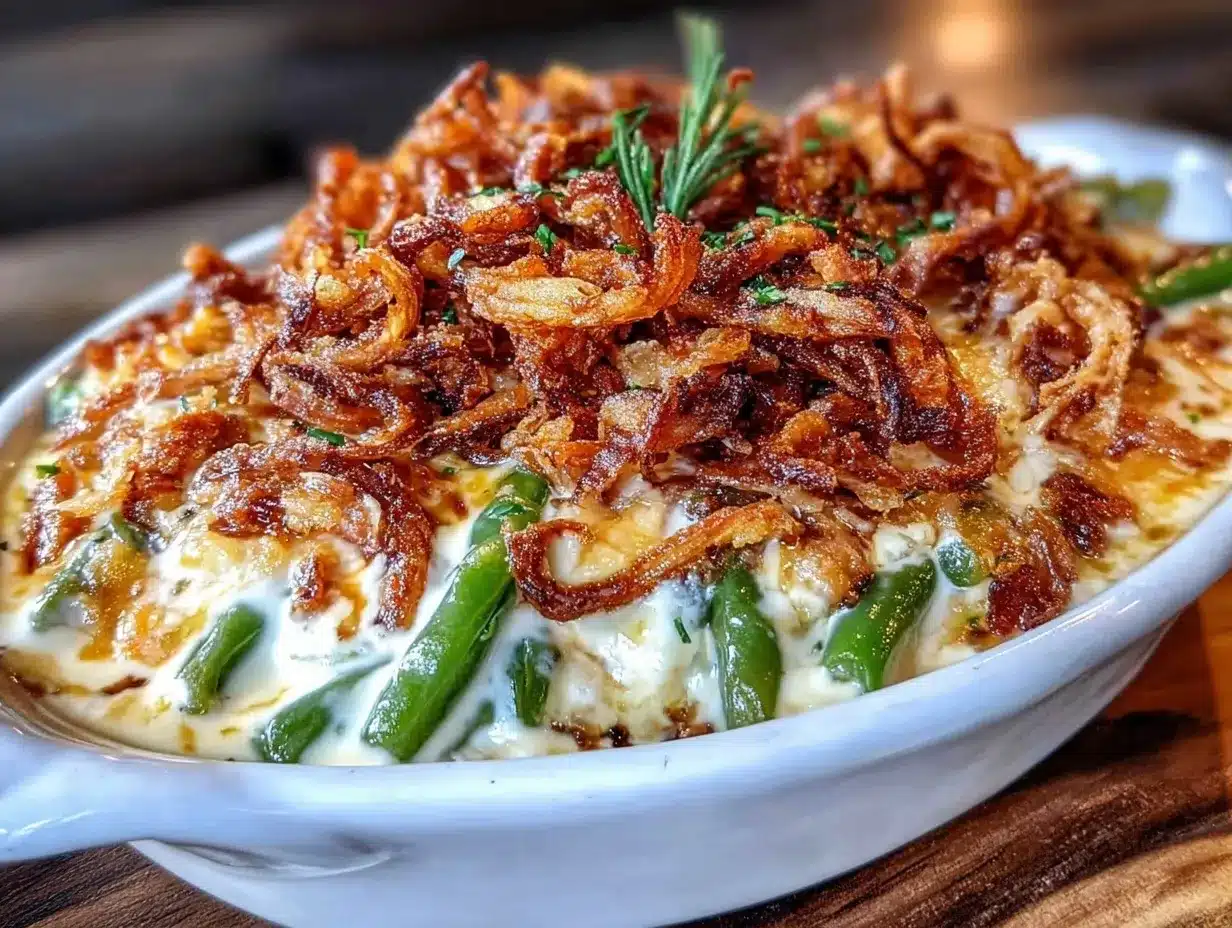 creamy green bean casserole preparation steps