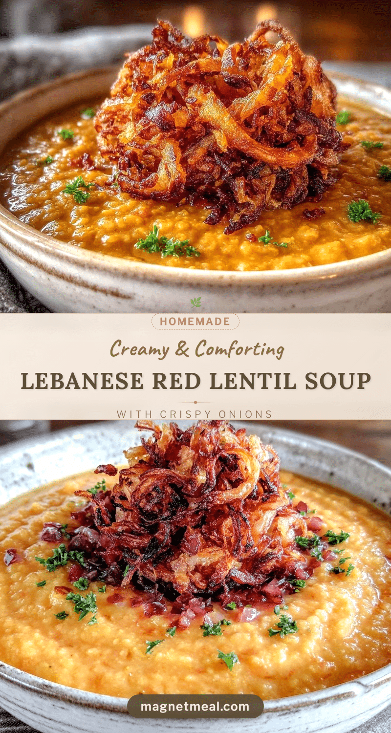 creamy lebanese red lentil soup recipe