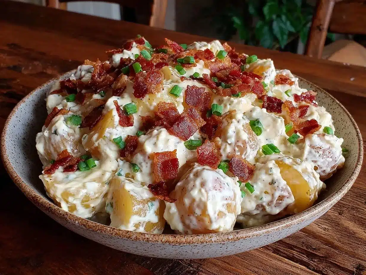 creamy loaded baked potato salad preparation steps