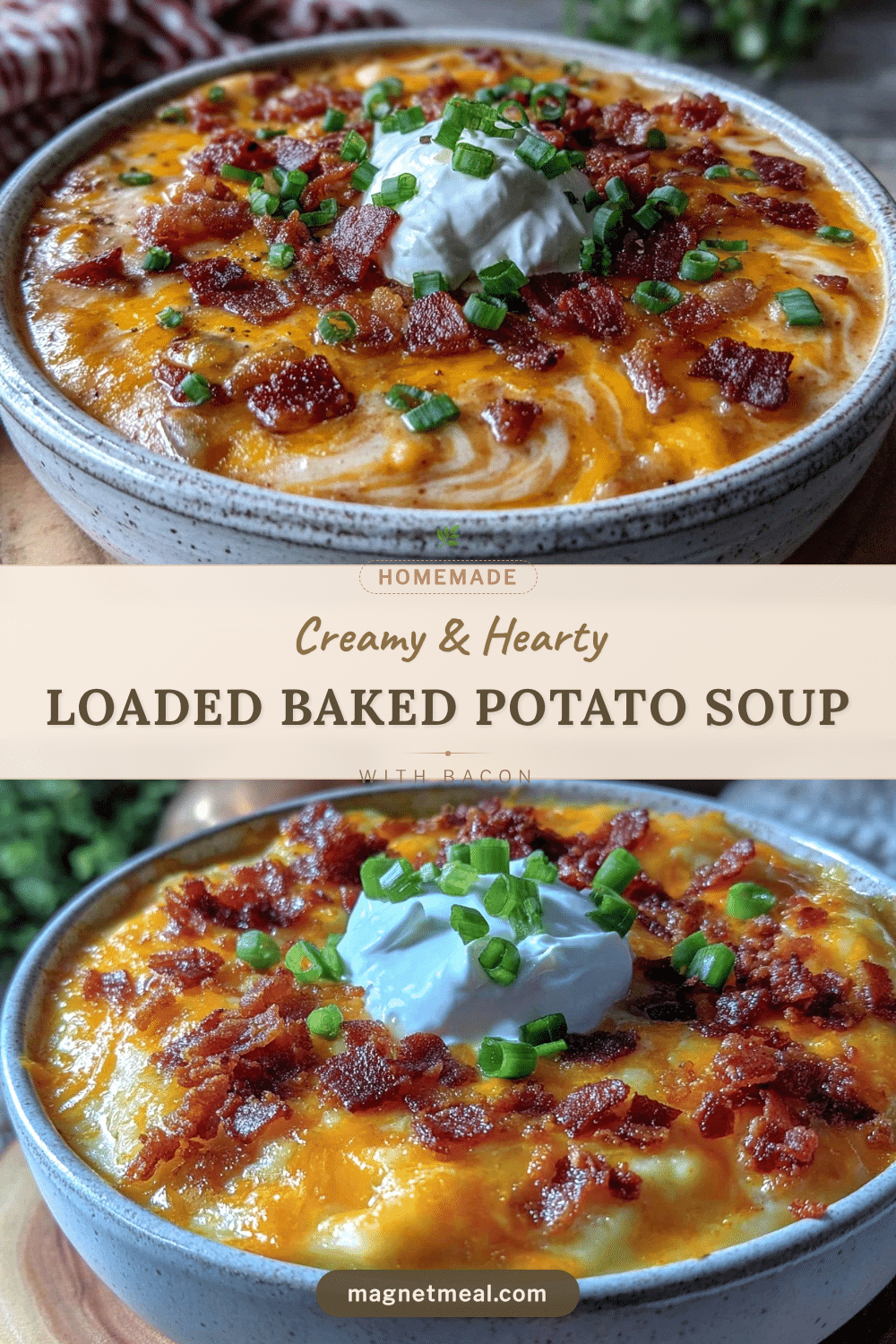 creamy loaded baked potato soup with bacon recipe