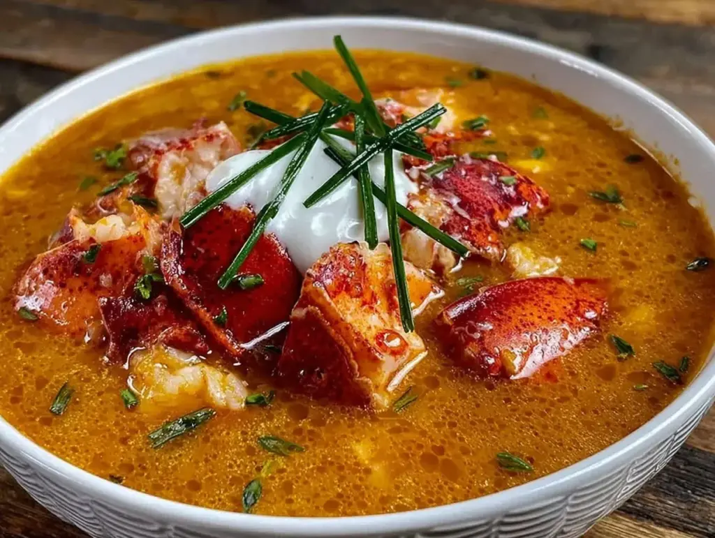 creamy lobster bisque - featured image
