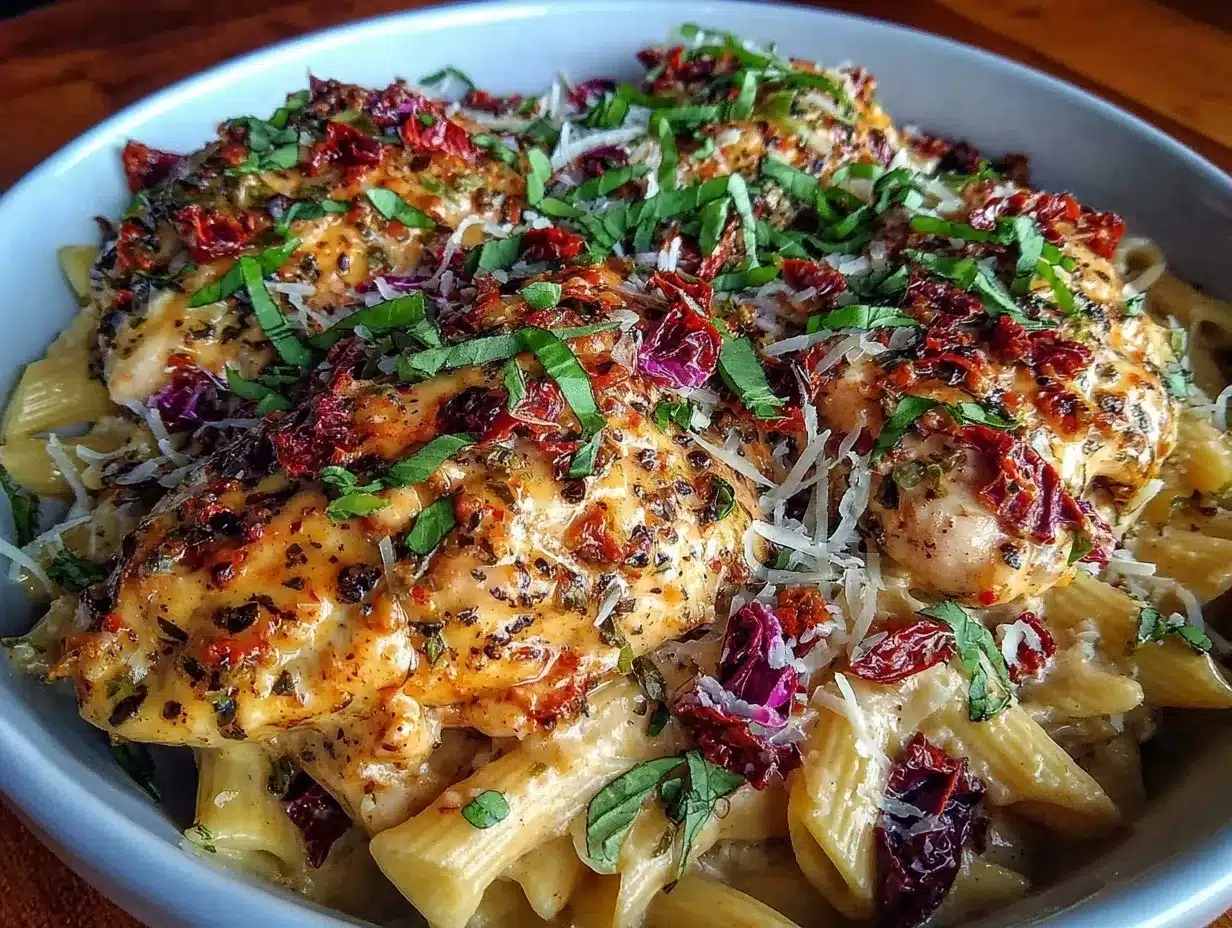 creamy marry me chicken pasta preparation steps