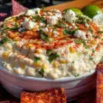 creamy mexican street corn dip - featured image