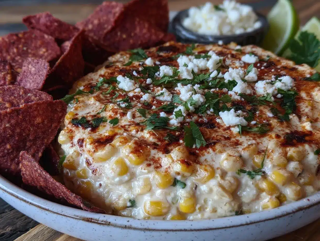 creamy mexican street corn dip preparation steps