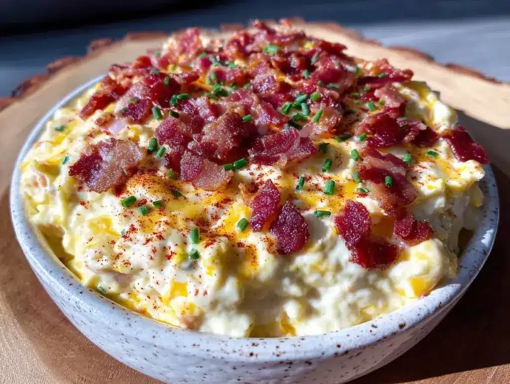 creamy million dollar dip with bacon - featured image
