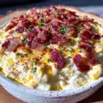 creamy million dollar dip with bacon - featured image