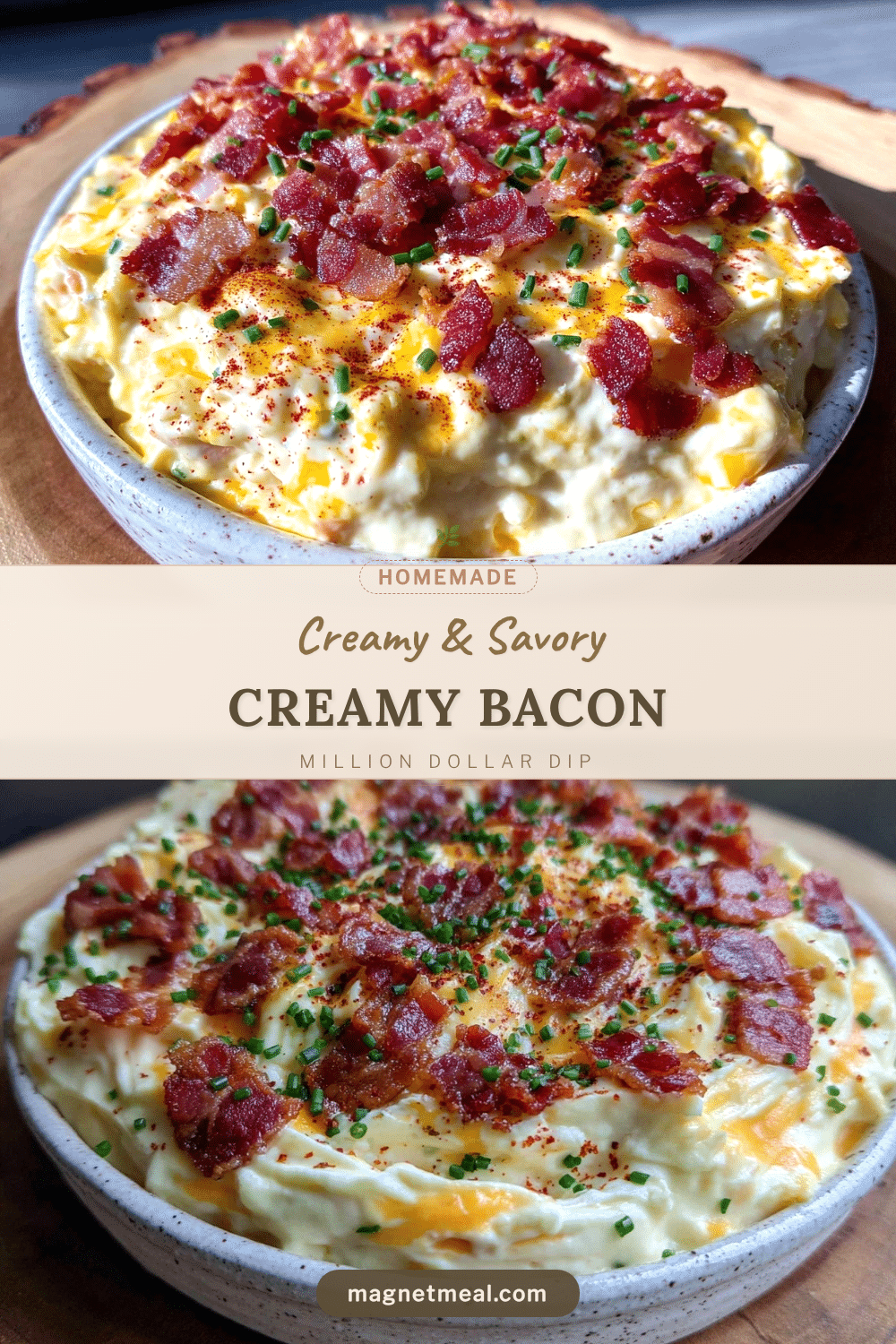 creamy million dollar dip with bacon recipe