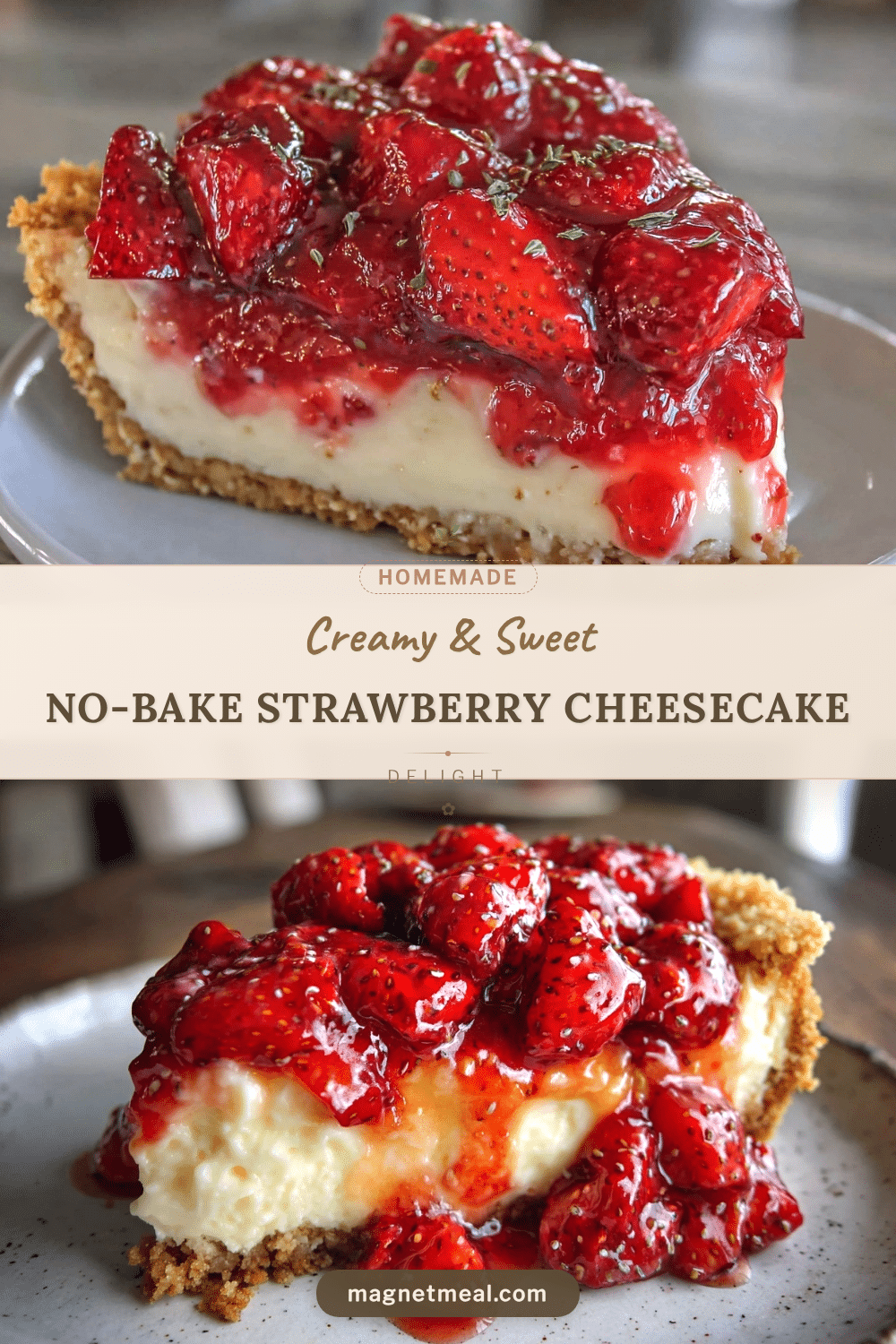 creamy no-bake strawberry cheesecake recipe