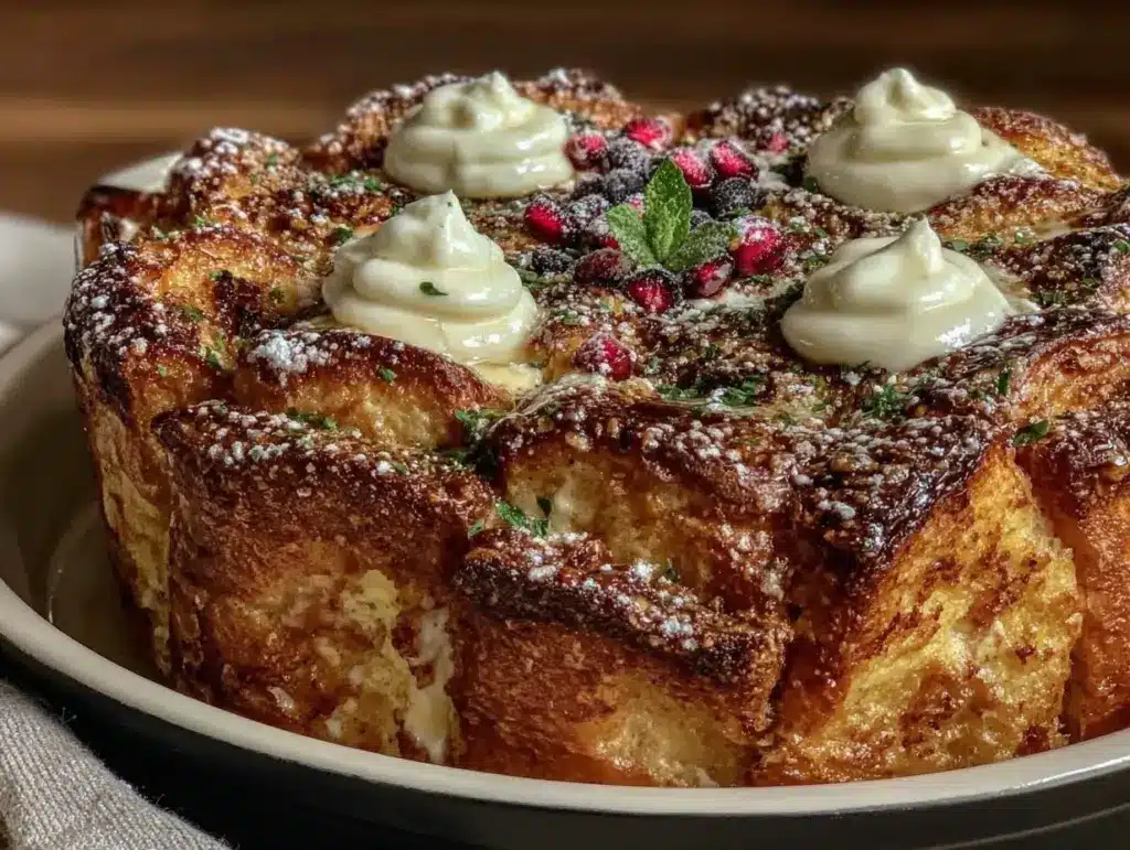 creamy overnight french toast casserole - featured image
