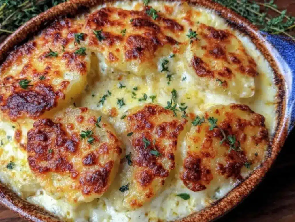 creamy scalloped potatoes - featured image