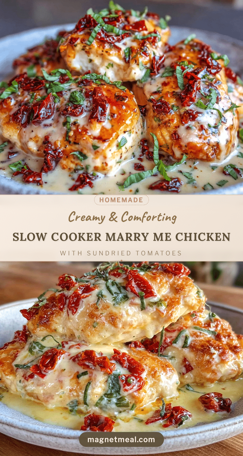 creamy slow cooker marry me chicken recipe