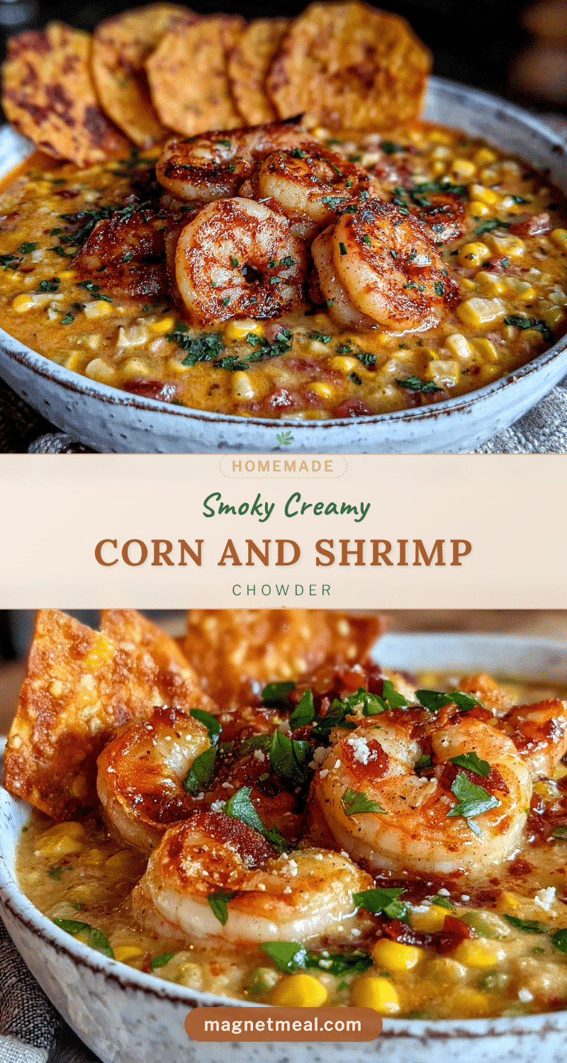 creamy smoky summer corn and shrimp chowder recipe