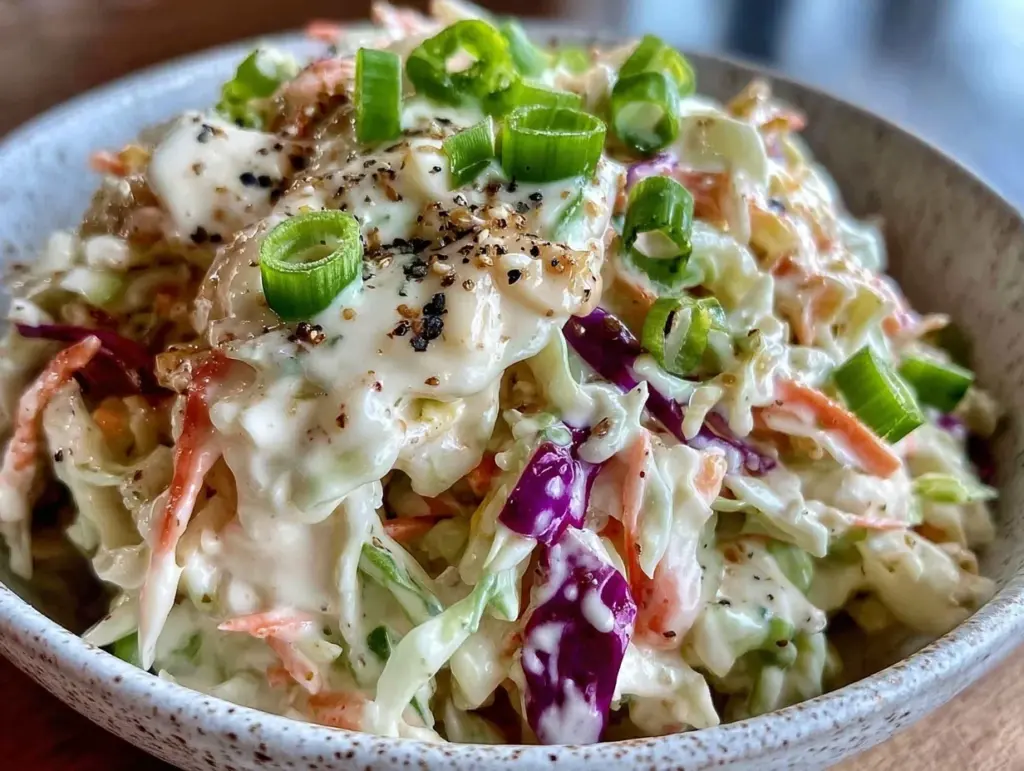 creamy southern style coleslaw - featured image