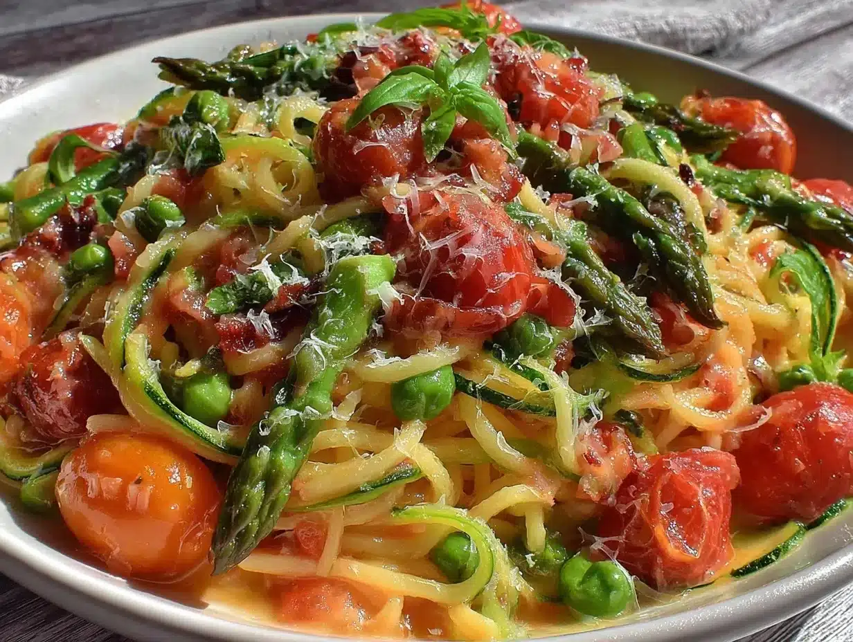 creamy spring vegetable primavera preparation steps